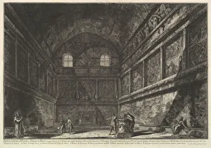 Vedute Di Roma Prints: Interior view of the ancient Temple of Bacchus, now the church of S. Urbano, two miles