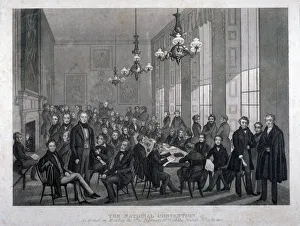 Coffee House Prints: Interior view of the British Coffee House on Cockspur Street, Westminster, London, 1839