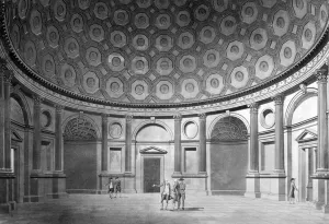 Alcove Gallery: Interior view of the Brokers Exchange at the Bank of England, City of London, c1790