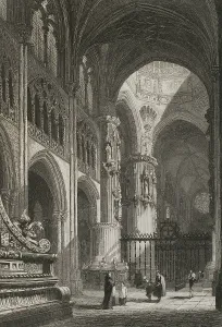 Unesco Prints: Interior view of Burgos Cathedral, Spain, 1853. Creator: Antonio Roca Sallent