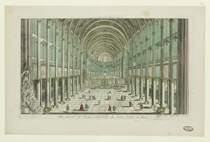 Notre Dame Gallery: Interior view of the cathedral Notre-Dame de Paris, ca 1770. Creator: Anonymous