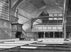 Interior view of the Church of St Bartholomew-the-Great, Smithfield, City of London, 1822