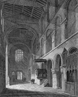 Interior view of the Church of St Bartholomew-the-Great, Smithfield, City of London, 1814
