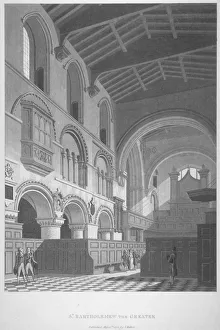 Interior view of the Church of St Bartholomew-the-Great, Smithfield, City of London, 1800