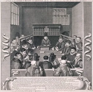 Burghley Collection: Interior view of the Court of Wards and Liveries, 1747