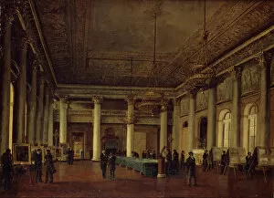 Chernetsov Gallery: Interior view of the Dmitry Naryshkins House during a meeting of the Society for the Encouragement