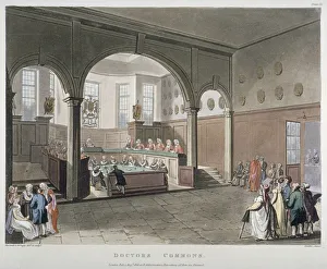 Joseph Constantine Prints: Interior view of the Doctors Commons, City of London, 1808