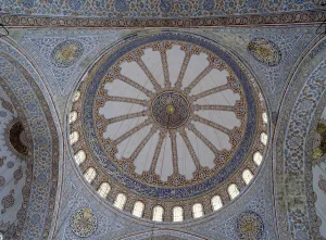 Images Dated 4th April 2014: Interior view of the dome of the Blue Mosque in Istanbul