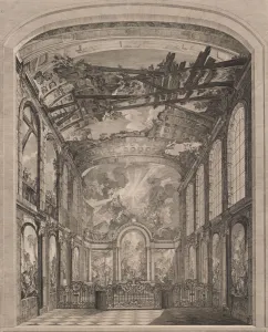 Illusion Gallery: Interior view of the Enfants Trouves, 1759. Creator: Etienne Fessard
