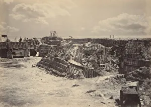 Sandbags Prints: Interior View of Fort Sumpter, 1860s. Creator: George N. Barnard