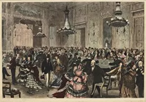 Casino Gallery: Interior view of the Gambling House at Wiesbaden in October 7, 1871, 1871