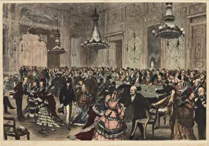 Casino Gallery: Interior view of the Gambling House at Wiesbaden in October 7, 1871, 1871