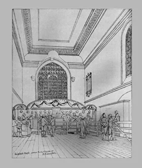 Cornice Prints: Interior view of the Guildhall Chapel, 1815, (1886)