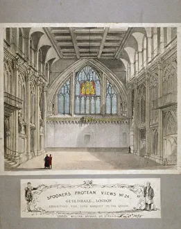 Interior view of the Guildhall, City of London, 1838