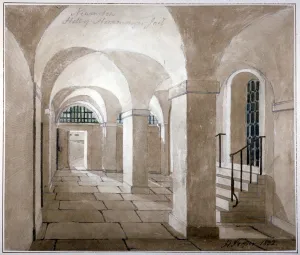 Yates Prints: Interior view of a hall in Horsemonger Lane Prison, Union Road, Southwark, London, 1832