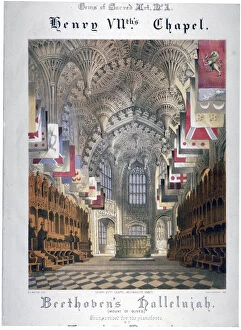 Henry Vii Gallery: Interior view of Henry VIIs chapel in Westminster Abbey, London, c1855. Artist