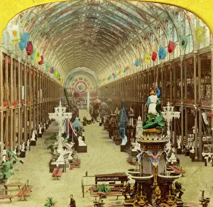 South Kensington Prints: Interior view of the International Exhibition, London