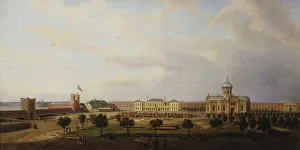 Zaleski Prints: Interior view of the Ivangorod Fortress, 1846. Artist: Zaleski, Marcin (1796-1877)