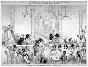 Clerk Gallery: Interior view of the Judge and Jury Court in the Garricks Head Tavern, Bow Street