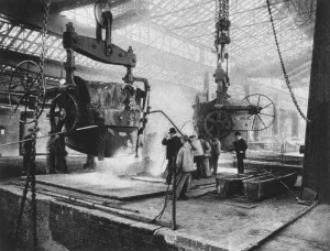 Krupp Prints: Interior view, Krupp works, Essen, Ruhr, Germany, World War I, 1917