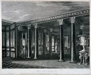 Charles Wild Gallery: Interior view of the lower vestibule in Carlton House, Westminster, London, 1819