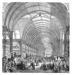 Images Dated 3rd March 2008: Interior view of the Manchester Exhibition, 1857 (late 19th century)