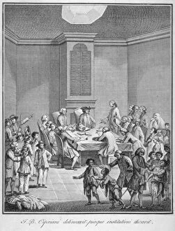 Rags Collection: Interior view of the Marine Societys office over the Royal Exchange, City of London, 1758