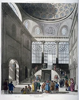 Clerkenwell Prints: Interior view of the Middlesex Sessions House on Clerkenwell Green, London, 1809