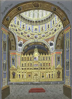 Pavel Mikhailovich Kosharov Prints: Interior View of the Newly-Built Cathedral of the Holy Trinity