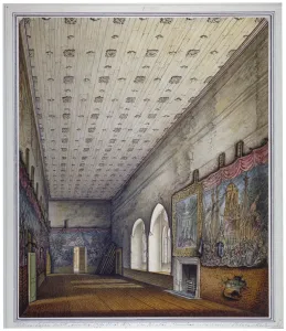 Capon Gallery: Interior view of the Painted Chamber, Palace of Westminster, London, 1817