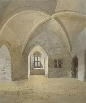 1455 1485 Gallery: Interior view of the prison in the Bowyer Tower, Tower of London, Stepney, London, 1883