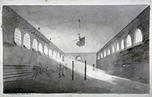 Instructor Prints: Interior view of the riding house, Hyde Park, London, c1811. Artist: John Claude Nattes