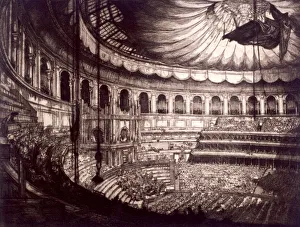 Albert Hall Prints: Interior view of the Royal Albert Hall, Kensington, London, 1916