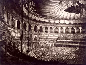 Royal Albert Hall Gallery: Interior view of the Royal Albert Hall, Kensington, London, 1916