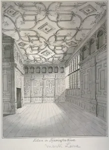 Mark Lane Prints: Interior view of the saloon in Sharrington House, Mark Lane, City of London, 1820