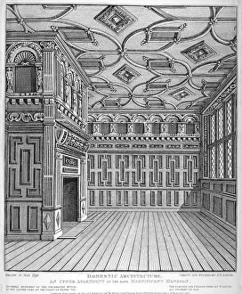 Bishopsgate Prints: Interior view of Sir Paul Pindars House, Bishopsgate, City of London, 1812. Artist