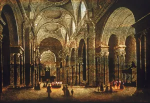 Interior view of St Pauls Cathedral, c1851