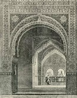 Alhambra Granada Collection: Interior View, Taken from the Hall of the Two Sisters, 19th century, (1907). Creator: Unknown