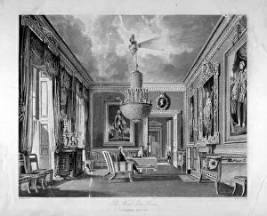 Charles Wild Gallery: Interior view of the west ante-room in Carlton House, Westminster, London, 1818. Artist