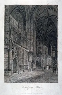 Storer Prints: Interior view of Westminster Abbey, London, 1805. Artist: James Sargant Storer