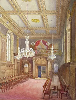 Livery Company Prints: Interior of the Vintners Hall, Upper Thames Street, London, 1888. Artist