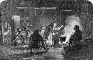 Cauldron Prints: Interior of a Wallachian Hut, 1854. Creator: Unknown