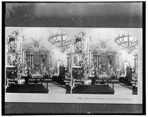 Interior of Warsaw Cathedral, Poland, Russia, between 1910 and 1920. Creator: Harris & Ewing. Interior of Warsaw Cathedral, Poland, Russia, between 1910 and 1920. Creator: Harris & Ewing