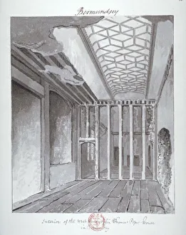 John Chessell Prints: Interior of the west wing of Sir Thomas Popes House in Bermondsey, 1808. Artist