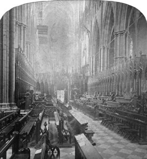 Images Dated 15th January 2008: Interior of Westminster Abbey, London, late 19th century.Artist: Underwood & Underwood