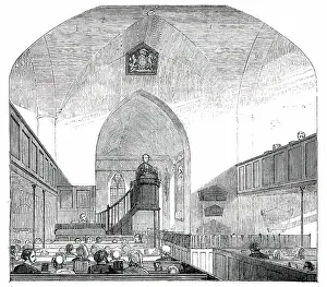 Parson Prints: Interior of Whippingham Church, Isle of Wight, 1850. Creator: Unknown