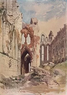 Discovery of Witches Gallery: Interior of Whitby Abbey, c1915. Artist: William Callow