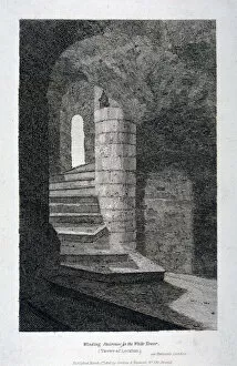 Spiral Staircase Gallery: Interior of the White Tower, Tower of London, 1806