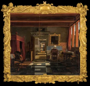 Emanuel Gallery: Interior with a Woman Playing a Virginal, 1667
