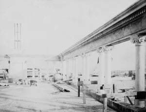 Interior of the Woman's Building at the World's Columbian Exposition, under construction, 1891 or 92 Creator: Frances Benjamin Johnston